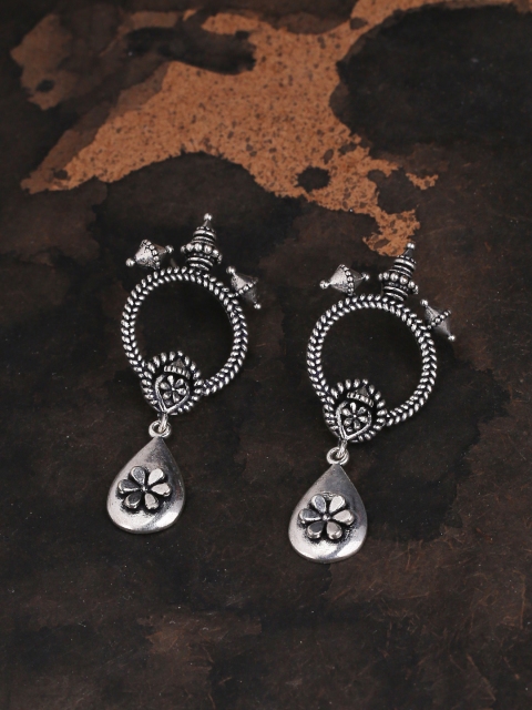 

Studio Voylla Silver-Plated Classic Drop Earrings