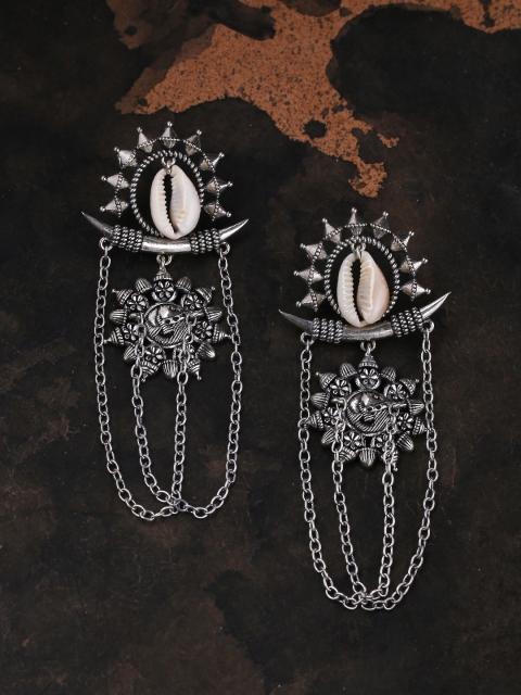 

Studio Voylla Silver-Plated Classic Drop Earrings