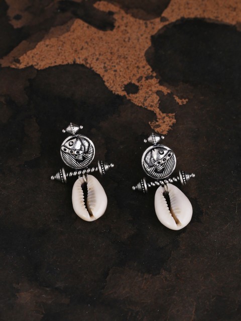 

Studio Voylla Silver-Plated Classic Drop Earrings