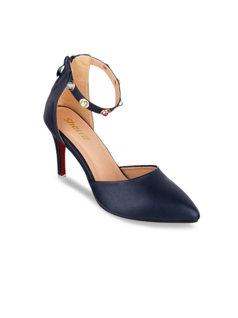 

Sherrif Shoes Women Navy Blue Solid Pumps