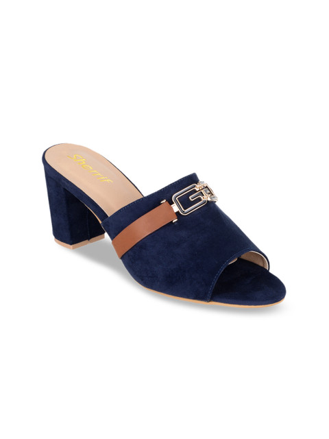

Sherrif Shoes Women Navy Blue Solid Mules