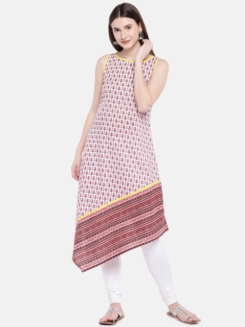 

Globus Women Pink Printed A-Line Kurta