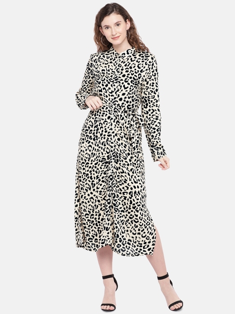

Globus Women Beige Animal Printed Shirt Dress