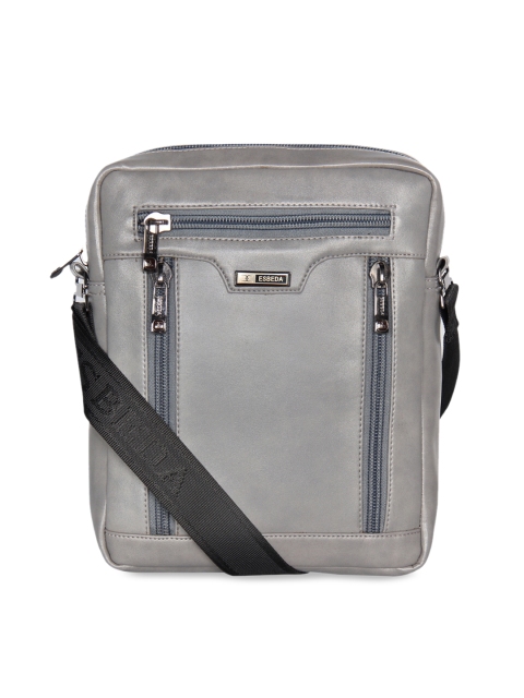 

ESBEDA Grey Solid Messenger Bag