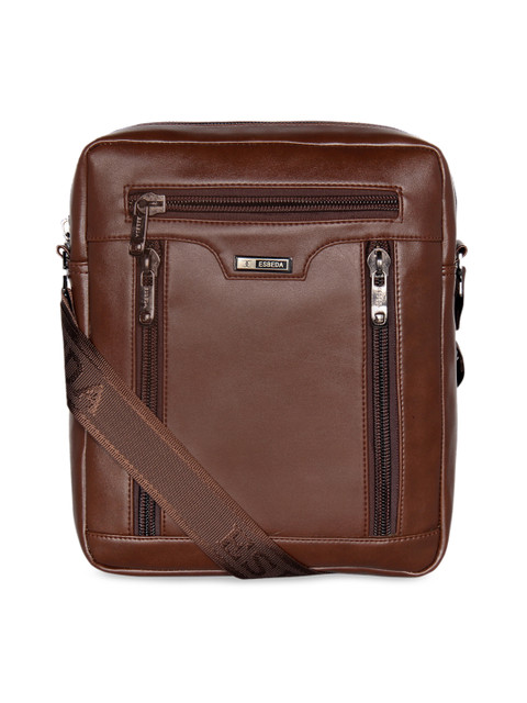 

ESBEDA Brown Solid Messenger Bag