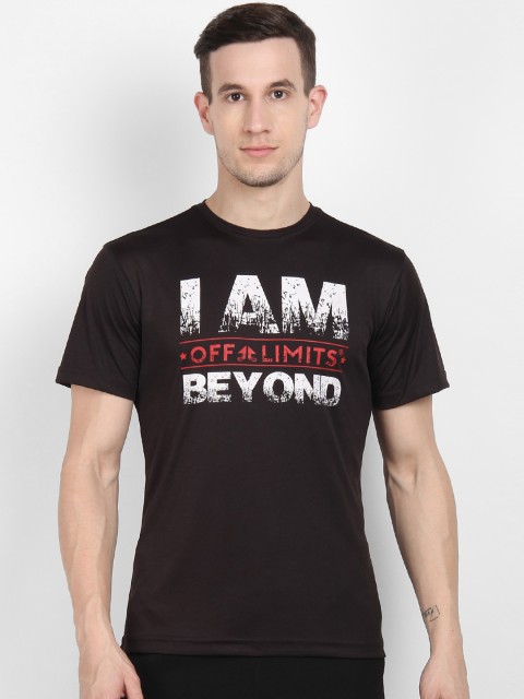 

OFF LIMITS Men Black Printed Round Neck T-shirt