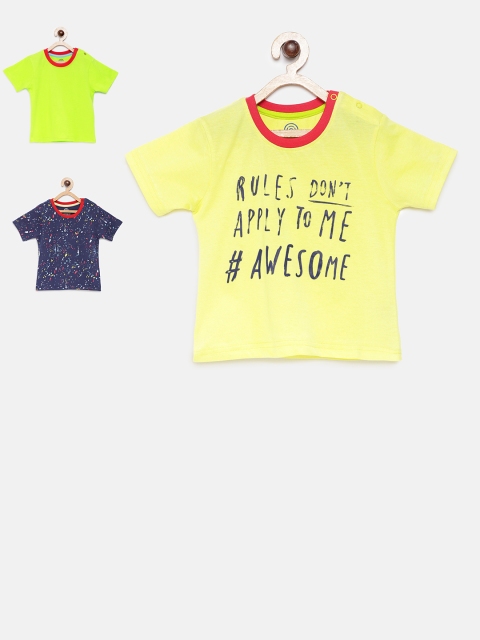 

TAMBOURINE Boys Pack of 3 Assorted Round Neck T-shirts