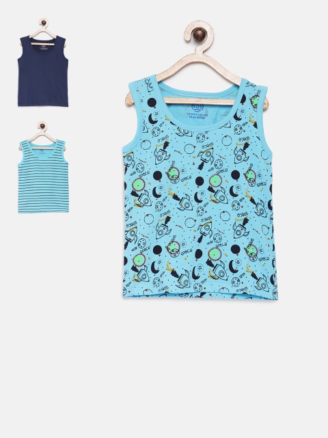 

TAMBOURINE Boys Pack of 3 Assorted Round Neck T-shirts