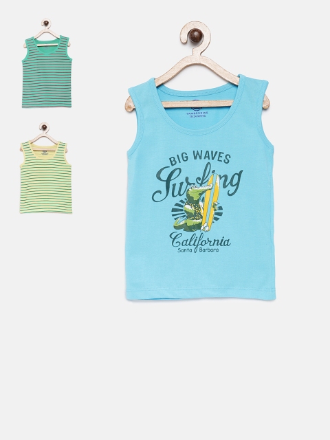 

TAMBOURINE Boys Pack of 3 Assorted Printed Round Neck T-shirt