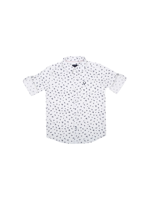 

Allen Solly Junior Boys White Regular Fit Printed Casual Shirt