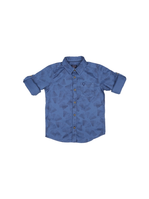 

Allen Solly Junior Boys Blue Regular Fit Printed Casual Shirt