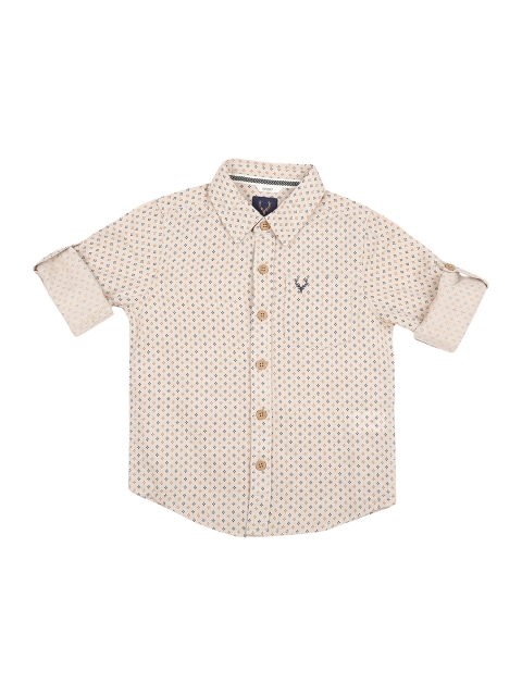 

Allen Solly Junior Boys Beige Regular Fit Printed Casual Shirt