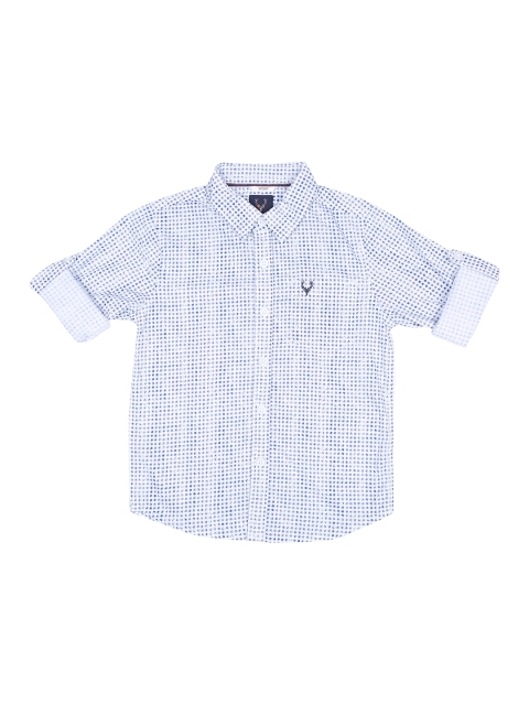 

Allen Solly Junior Boys Blue Regular Fit Checked Casual Shirt