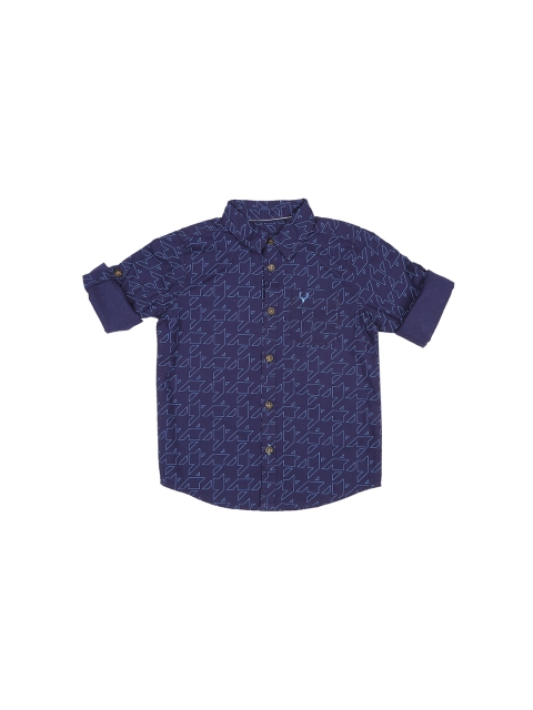 

Allen Solly Junior Boys Navy Blue Regular Fit Printed Casual Shirt