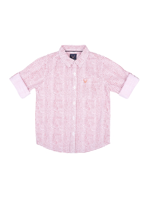 

Allen Solly Junior Boys Pink Regular Fit Checked Casual Shirt