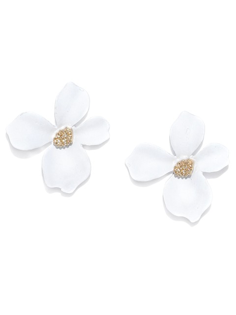 

Bellofox White Floral Oversized Studs