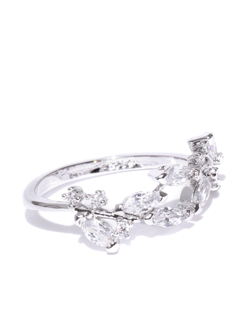

Bellofox Women Silver-Plated Stone-Studded Ring