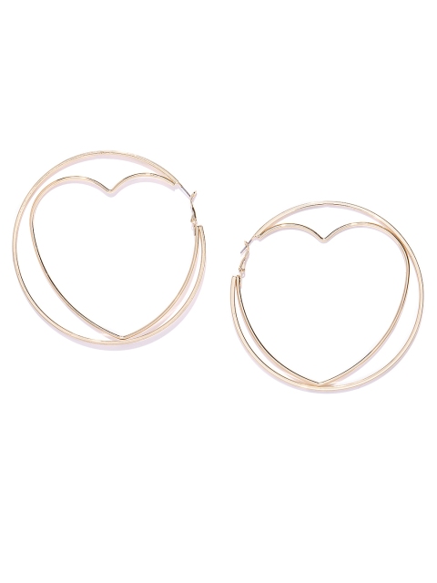 

Bellofox Gold-Plated Heart Shaped Hoop Earrings