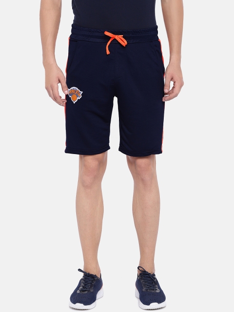 

NBA Men Navy Blue Solid Regular Fit Regular Shorts