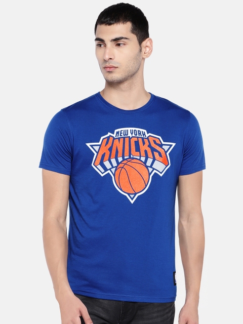 

NBA Men Blue New York Knick Printed Round Neck T-shirt