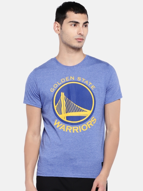 

NBA Men Blue Golden State Warriors Printed Round Neck T-shirt