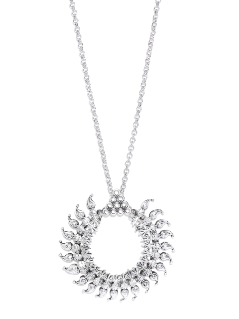 

Infuzze Oxidised Silver-Toned Brass-Plated Necklace