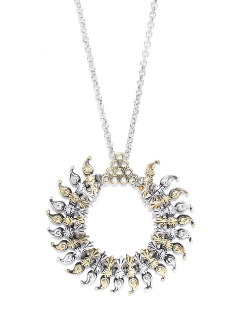

Infuzze Gold-Toned & Oxidised Silver-Toned Brass-Plated Necklace