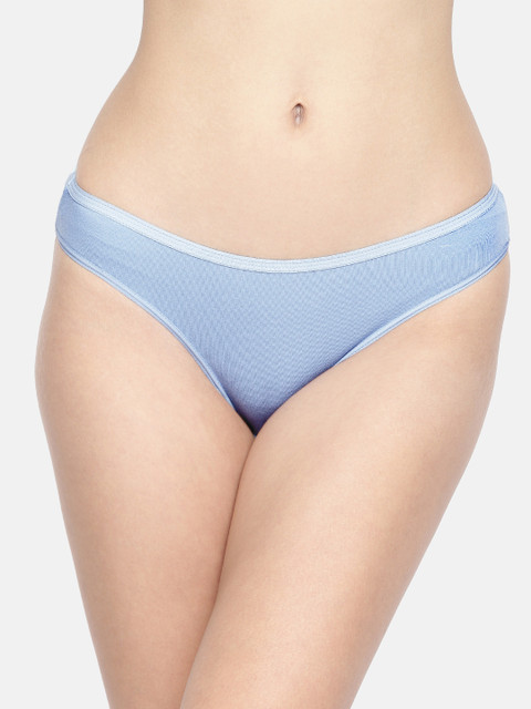 

Inner Sense Women Blue Solid Antimicrobial High waist Bikini IMP004