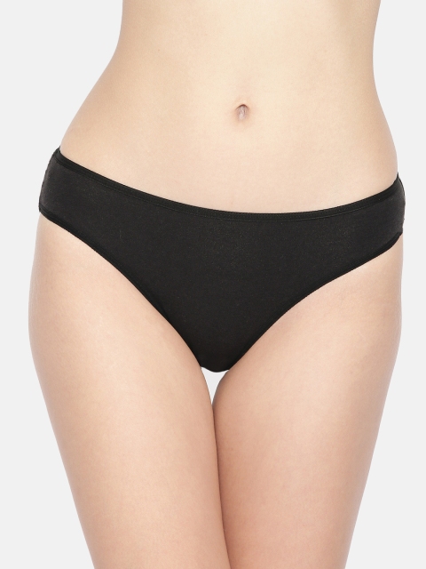 

Inner Sense Women Black Solid Antimicrobial High waist Bikini IMP004