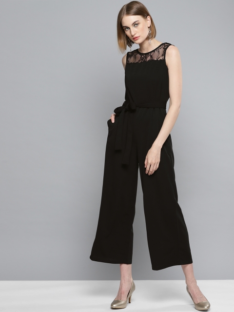 

Marie Claire Black Solid Basic Jumpsuit