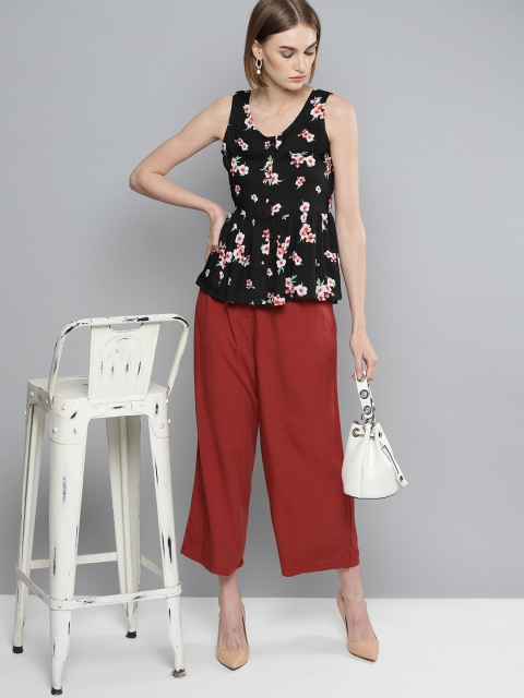 

Marie Claire Women Black Printed A-Line Top