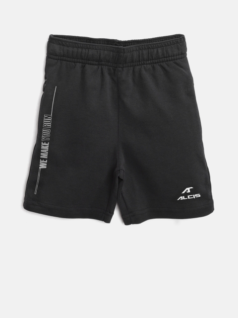 

Alcis Boys Black Solid Slim Fit Sports Shorts