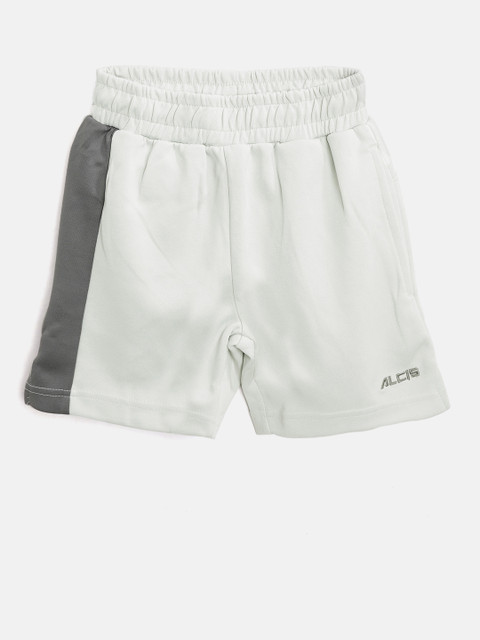 

Alcis Boys Grey Solid Slim Fit Sports Shorts