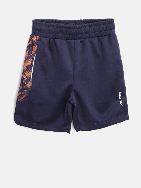 

Alcis Boys Navy Blue Solid Slim Fit Running Sports Shorts