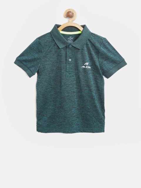 

Alcis Boys Green Grindle Effect Polo Collar T-shirt