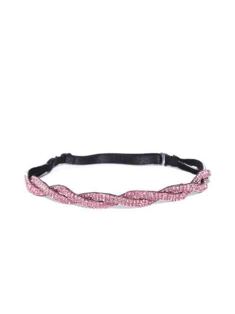 

Blueberry Women Pink Stone-Studded Hairband