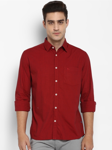 

Parx Men Red Slim Fit Solid Casual Shirt