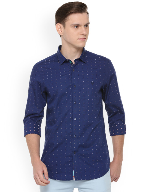 

Allen Solly Sport Men Blue Slim Fit Printed Casual Shirt