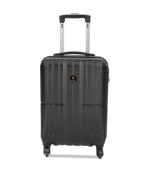 

SWISS MILITARY Unisex Black Solid Cabin Trolley Bag