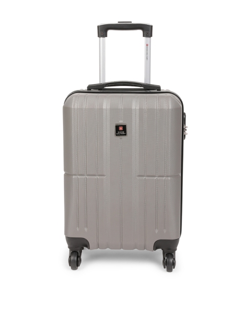 

SWISS MILITARY Unisex Grey Solid Cabin Trolley Bag