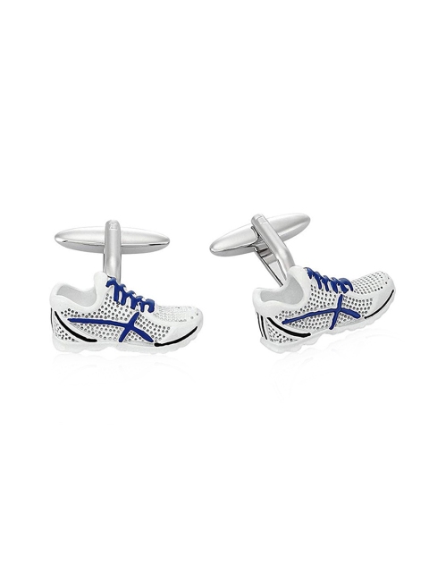 

shaze Silver-Toned Quirky Cufflinks