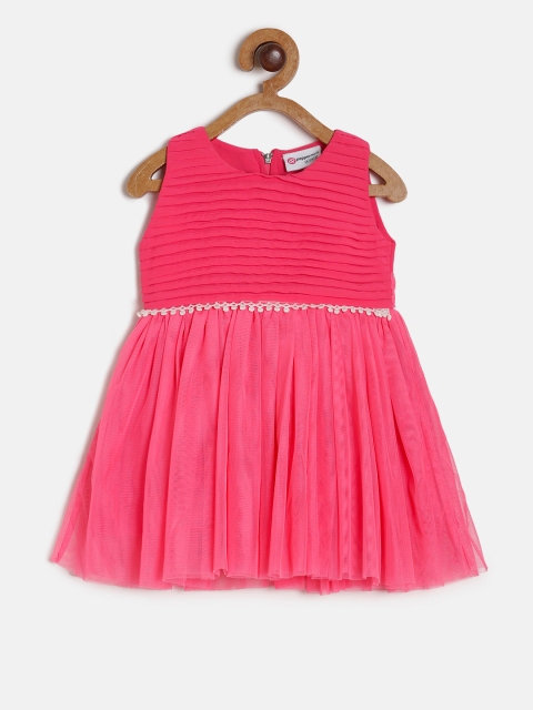 

Peppermint Girls Pink Solid Fit and Flare Dress