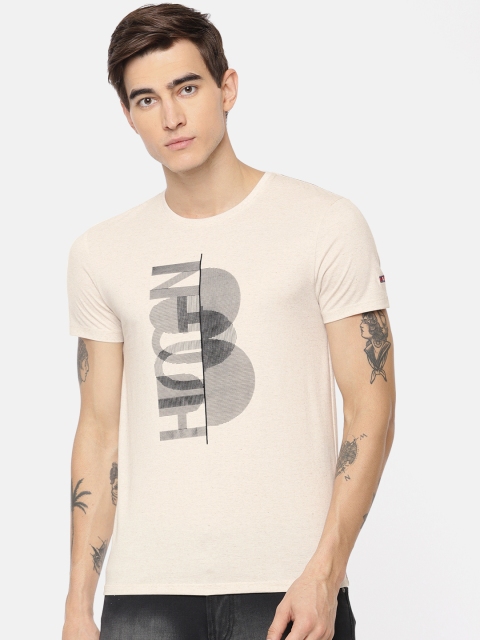 

Being Human Clothing Men Off-White Printed Round Neck T-shirt