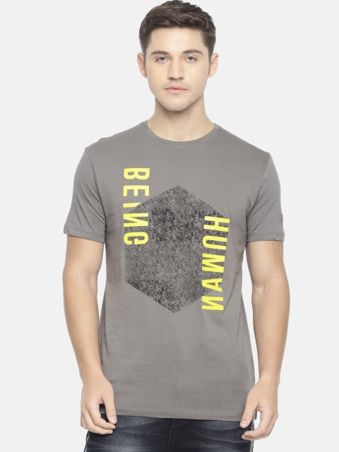 

Being Human Men Grey Printed Round Neck T-shirt