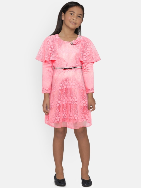 

Peppermint Girls Pink Fit and Flare Dress