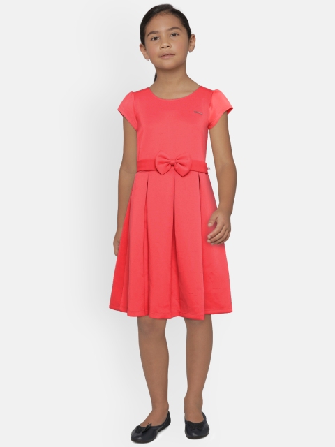 

Peppermint Girls Peach-Coloured Fit and Flare Dress