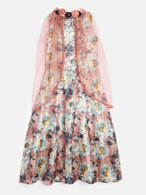 

Peppermint Girls Multicoloured Printed Fit and Flare Dress, Multi