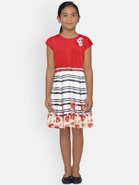 

Peppermint Girls Red & White Fit and Flare Dress