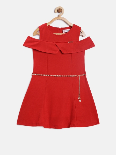 

Peppermint Girls Red A-Line Dress