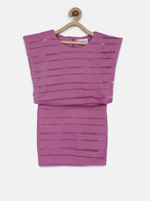 

Peppermint Girls Mauve Drop-Waist Dress